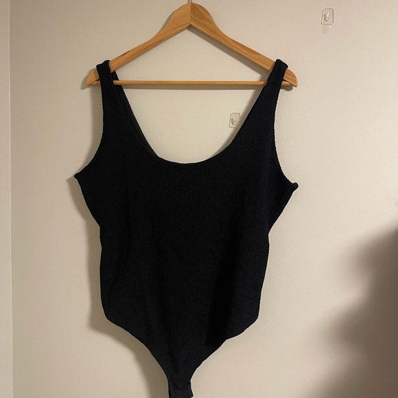 H&M Other - Black Knit Thong Bodysuit
